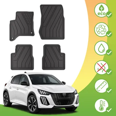 Obrázok produktu pre Eko Gumené Rohože Pre Peugeot 2008 2 Hybrid 2024-vyššie 4ks