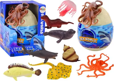 Image de Oeuf avec figurines de créatures marines 26el