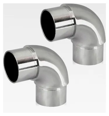 Produktbild von Rundbogen Rohrverbinder für Rundrohre - 2 Stück Ø 33,7 mm - Edelstahl V2A