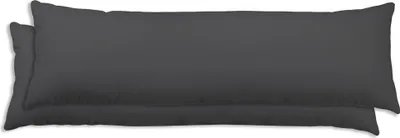 Produktbild von 2er Set Seitenschläferkissen Bezug 40x145 cm anthrazit Uni Kissenbezug Baumwolle