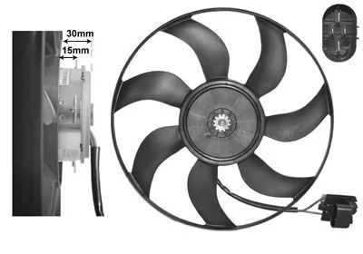 Produktbild von VAN WEZEL 3749744 Lüfter Motorkühlung Kühlerlüfter für OPEL INSIGNIA Caravan Wasserkühler Ø404mm