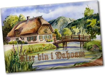 Produktbild von Hier bin i dahoam im Allgäu Souvenir Souvenir Magnet