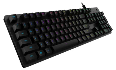 Produktbild von Logitech Gaming G512 - Tastatur - Hintergrundbeleuchtung - USB - US International - Tastenschalter: GX Brown Tactile - Kohle