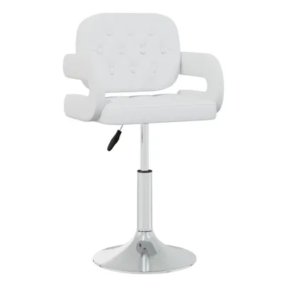 Image de vidaXL Chaises de salle à manger 6 pcs. Pivotant Blanc Similicuir