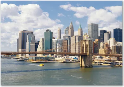 Immagine prodotto di Tulup®: Stampa su tela - 100x70 cm - Arte da parete - Stampe su tela - Stampa su tela - Paesaggi e architettura - Blu - Manhattan, New York