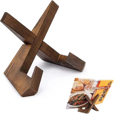 Produktbild von Buchständer Holz, Kochbuchhalter Buchhalter Leseständer Rezepthalter Küche Kochbuchständer Buch Halterung Zum Lesen
