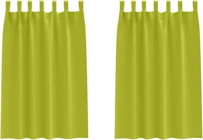 Produktbild von vidaXL Verdunkelungs-Vorhänge mit Ringen 2 pcs Grün 175 x 140 cm