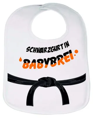 Produktbild von Lätzchen Schwarzgurt Babybrei