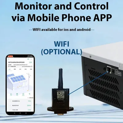 Imagen del producto de Inversor híbrido de energía solar – Inversor solar – Controlador de carga MPPT – 1800W – 12V – Onda sinusoidal pura
