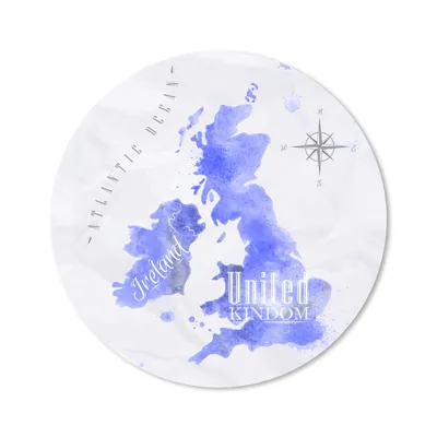 Produktbild von MuchoWow® Mauspad Mousepad Aquarell - England - Karte 40x40 cm - Mousepads - Maus Mat - Pad - Mausunterlage - Schreibtisch Accessoires