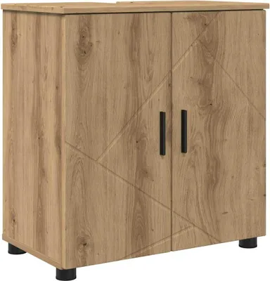 Produktbild von vidaXL Badezimmerschrank mit Speicher Artisan-Eiche 61 x 35 x 64 cm