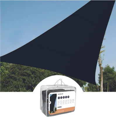 Produktbild von Perel Dreieckiges Sonnensegel 3.6 x 3.6 x 3.6 m aus atmungsaktivem und wasserdurchlässigem HDPE für