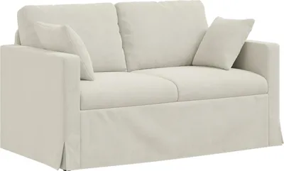 Zdjęcie produktu dla vidaXL Sofa Kremowa 138 x 78 x 80 cm Samt