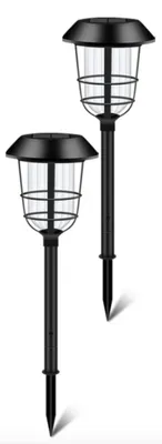 Obrázek produktu pro Zahradní solární zapichovací lampy černé MP4692 (2 ks) Myers Power