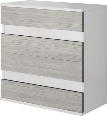 Obrázok produktu pre Komoda Bočnice Highboard 90 cm White/Kathult Grey so štyrmi zásuvkami Helios