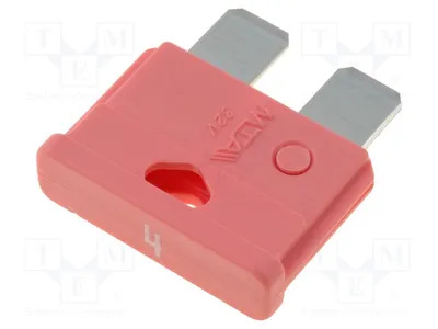 Zdjęcie produktu dla 10 sztuk: Bezpiecznik, 4A, 19mm, KFZ, UNIVAL, UNIVAL 4A, standardowe bezpieczniki samochodowe, 32V