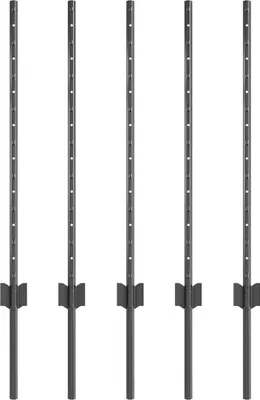 Obrázok produktu pre vidaXL Plotový stĺpik 5 ks sivý 80 cm oceľový