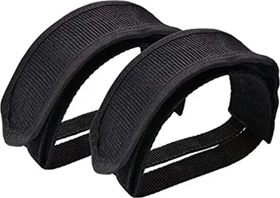 Obrázok produktu pre 2ks cyklistické pedálové popruhy Nastaviteľné univerzálne cyklistické popruhy na nohy Toe Clips Straps Tape pre cestné bicykle Mountain Bikes Black