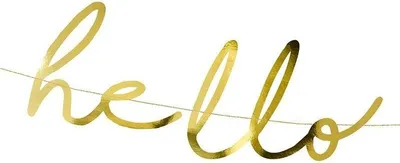 Zdjęcie produktu dla Baner Little Star - Hello Baby, złoty, 18x70cm