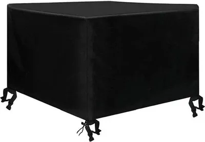 Image de Housse imperméable noire 135 x 135 x 75 cm pour meubles de jardin