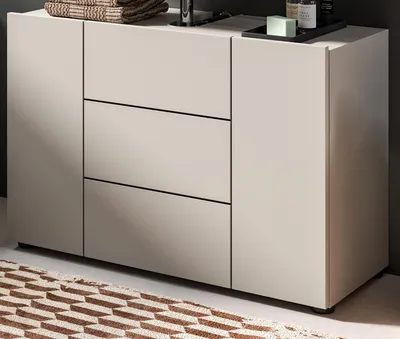 Produktbild von Waschbeckenunterschrank "Larik" in Kaschmir Badezimmer Unterschrank 82 x 56 cm