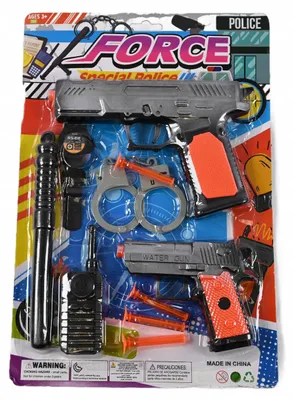 Produktbild von Polizei Spielzeug Set für Kinder mit Wasserpistole & Handschellen - Spannendes Detektivspiel