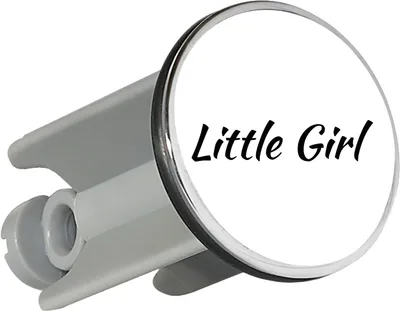 Produktbild von Huuraa Waschbeckenstöpsel Little Girl Schriftzug 4cm höhenverstellbar Abflussstopfen Geschenkidee