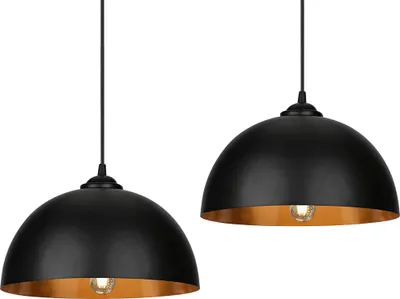 Produktbild von Izrielar Pendelleuchte,2x Retro Hängelleuchte Hängelampe aus Metall, Industrielle Vintage LED Pendellampe Hängelampe für E27 Lampenfassung, ohne Leuchtmittel