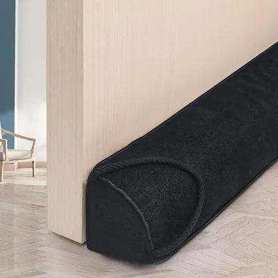 Obrázok produktu pre Tesniace pásky na dvere, zamedzujúce prúdeniu vzduchu, izolujúce, odolné, čierne, 102 cm