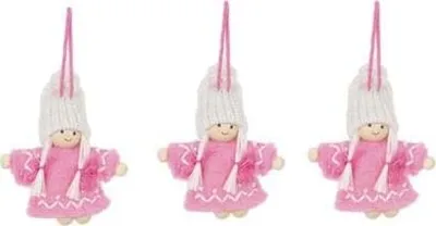 Produktbild von Sass & Belle Wichtel Mädchen im 3-er Set für den Christbaum