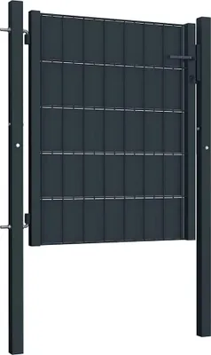 Produktbild von vidaXL Gartentor aus PVC und Stahl 100 x 81 cm Anthrazit