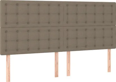 Produktbild von vidaXL Kopfteil Taupe 180x5x118/128 cm Stoff