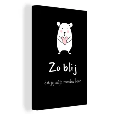 Obrázok produktu pre OneMillionCanvasses® - Maľba na plátne - Obraz na plátne Nástenná maľba na plátne - Darček ku Dňu matiek s textom Tak som rád, že si moja mama -