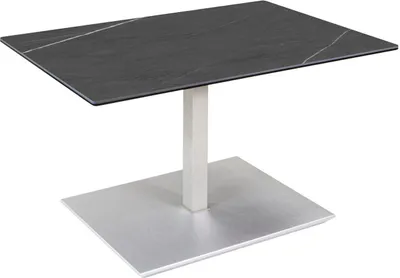 Produktbild von Couchtisch Ceara 90x60x47 höhenverstellbar Perlsilber/Marmara Nero 16212