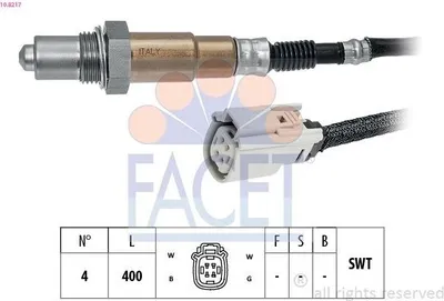Produktbild von FACET Lambdasonde für FORD ECOSPORT vor-Kat Beheizt Planarsonde 400mm 10.8217