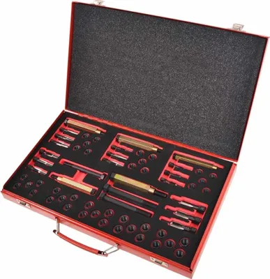 Image de Kit réparation filetage bougie préchauffage 63pcs M8 M9 M10 M12