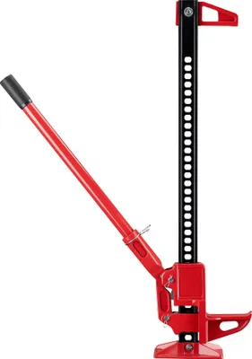 Image de Wiltec Cric Farm Jack, Charge max. 3000 kg, Acier et Fer de Fonte, Hauteur de levage 12,2-76 cm, Cric à crémaillère pour Dépannage Véhicule embourbé – Tout-terrain 4x4 ATV