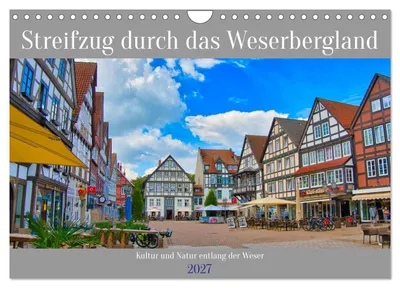 Produktbild von Streifzug durch das Weserbergland (Wandkalender 2027 DIN A4 quer), CALVENDO Monatskalender