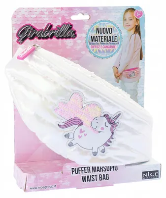 Zdjęcie produktu dla Nerka dla dziewczynki biała cekiny jednorożec Girabrilla Nice 4+