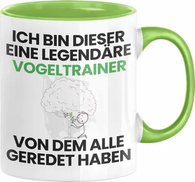 Produktbild von Vogeltrainer Geschenk Tasse Lustige Geschenkidee Geburtstag für Vogeltrainer Ich Bin Dieser Legendäre Vogeltrainer Von Dem Alle Geredet Haben Kaffee-Becher (Grün)