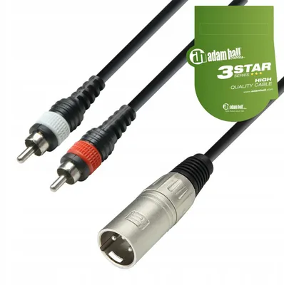 Obrázek produktu pro Adam Hall K3YMCC Audio kabel XLR na 2x RCA Stereo 3m