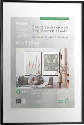 Produktbild von Bilderrahmen - Schwarz - Kunststoff - Bildformat 61 x 91,5 cm