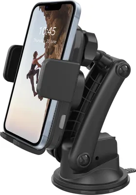 Productafbeelding van Accezz Telefoonhouder auto - Draadloze oplader - Dashboard en voorruit - Zwart