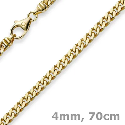 4mm-Panzerkette-585-Gelbgold-70cm