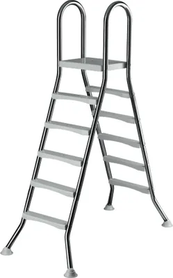 Produktbild von Hochbeckenleiter 1,35 m, 2 x 5 Stufen + Plattform, Edelstahl