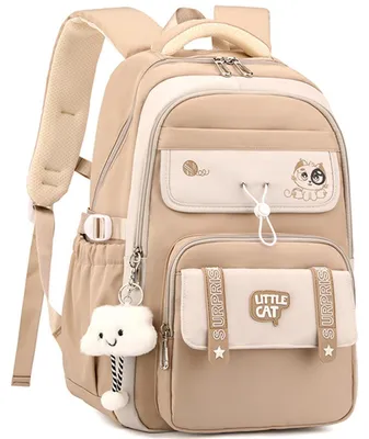 Produktbild von Schulrucksack Teenager Mädchen Rucksack Wasserdicht Khaki Groß mit Laptopfach