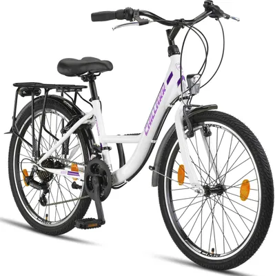 Obrázok produktu pre Chillaxx Bike Strada Premium City Bike 24, 26, 28 palcov - bicykel pre dievčatá, chlapcov, mužov a ženy - 21 rýchlostí - holandský mestský bicykel