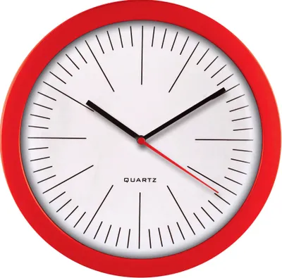 Produktbild von MPM-Quality Wanduhr Salid rund 275 mm Kunststoff Rot
