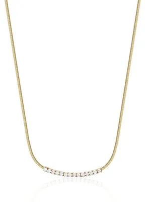 Produktbild von Delicate Gold Plated Necklace with Clear Crystals Desideri BEIN007