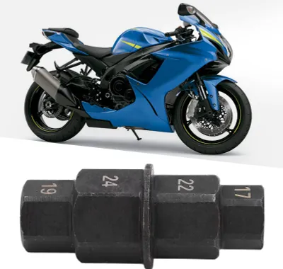 Zdjęcie produktu dla Klucz nasadowy do śrub sześciokątnych przedniej i tylnej osi motocykla, 17/19/22/24 mm, stal chromowo-wanadowa